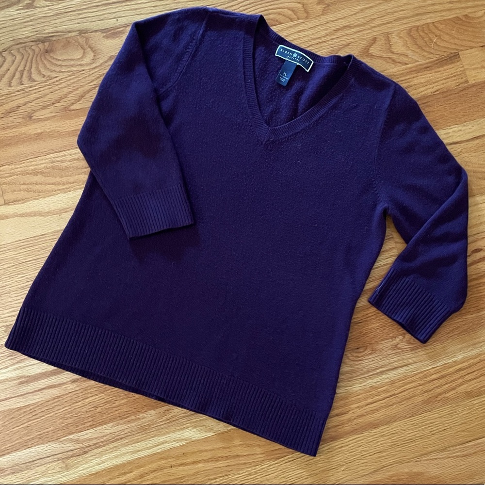 Karen Scott Petites 3/4 sleeve sweater